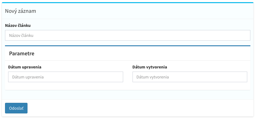 Field group with inline fields