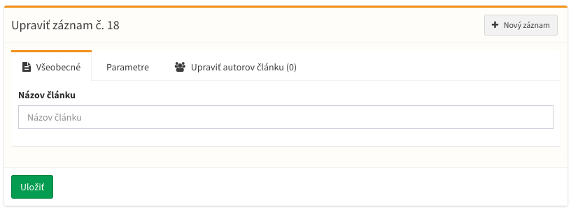 A tab containing a whole admin model module